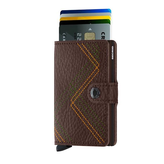 Secrid Mini Wallet Linea Espresso Stitch