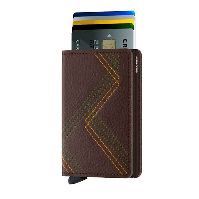 Secrid Slim Wallet Linea Espresso Stitch